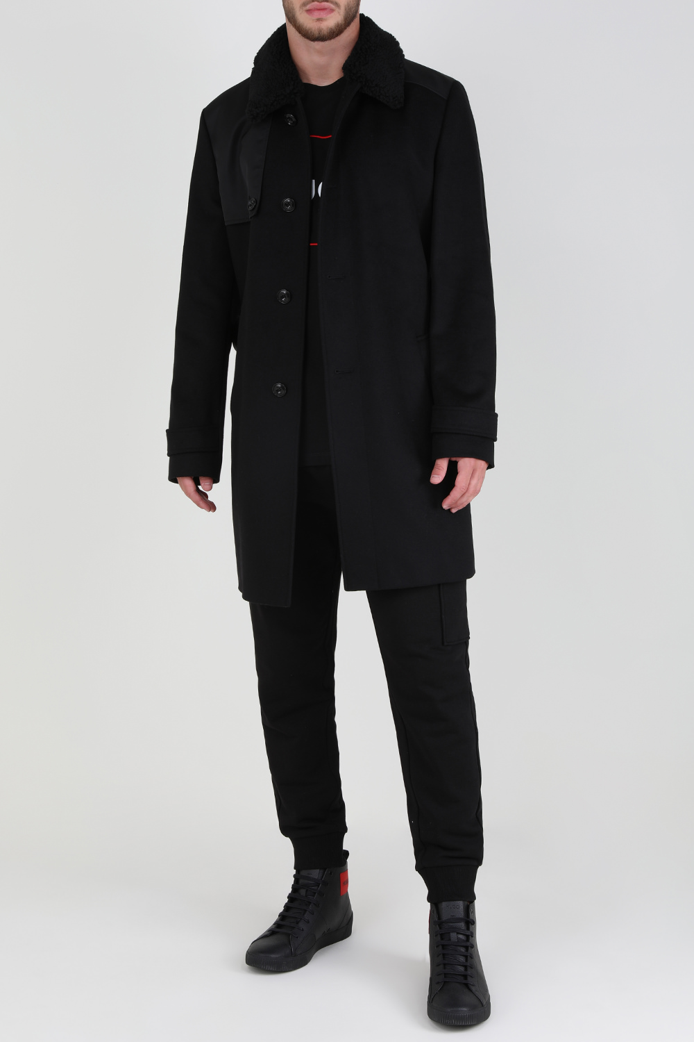 מעיל מלטון ארוך מצמר וקשמיר